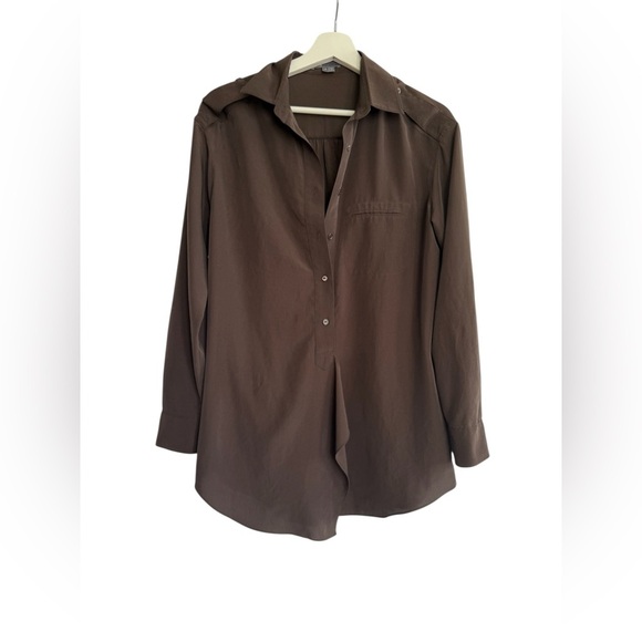 Vince Brown Button Down Shirt Size Small - Picture 1 of 14